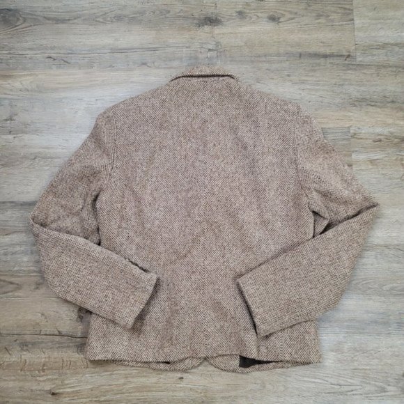 Vintage Lauren Ralph Lauren Blazer Suit Jacket Brown Wool 4 Button Career Womens - Picture 6 of 9